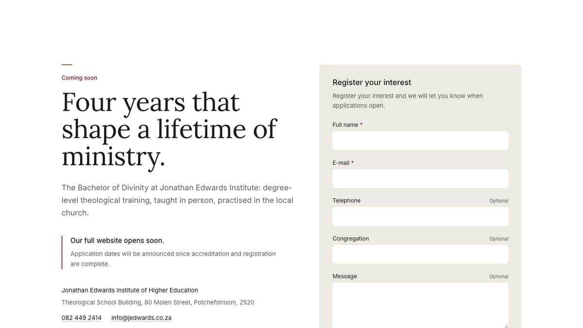 The home page of jedwards.co.za