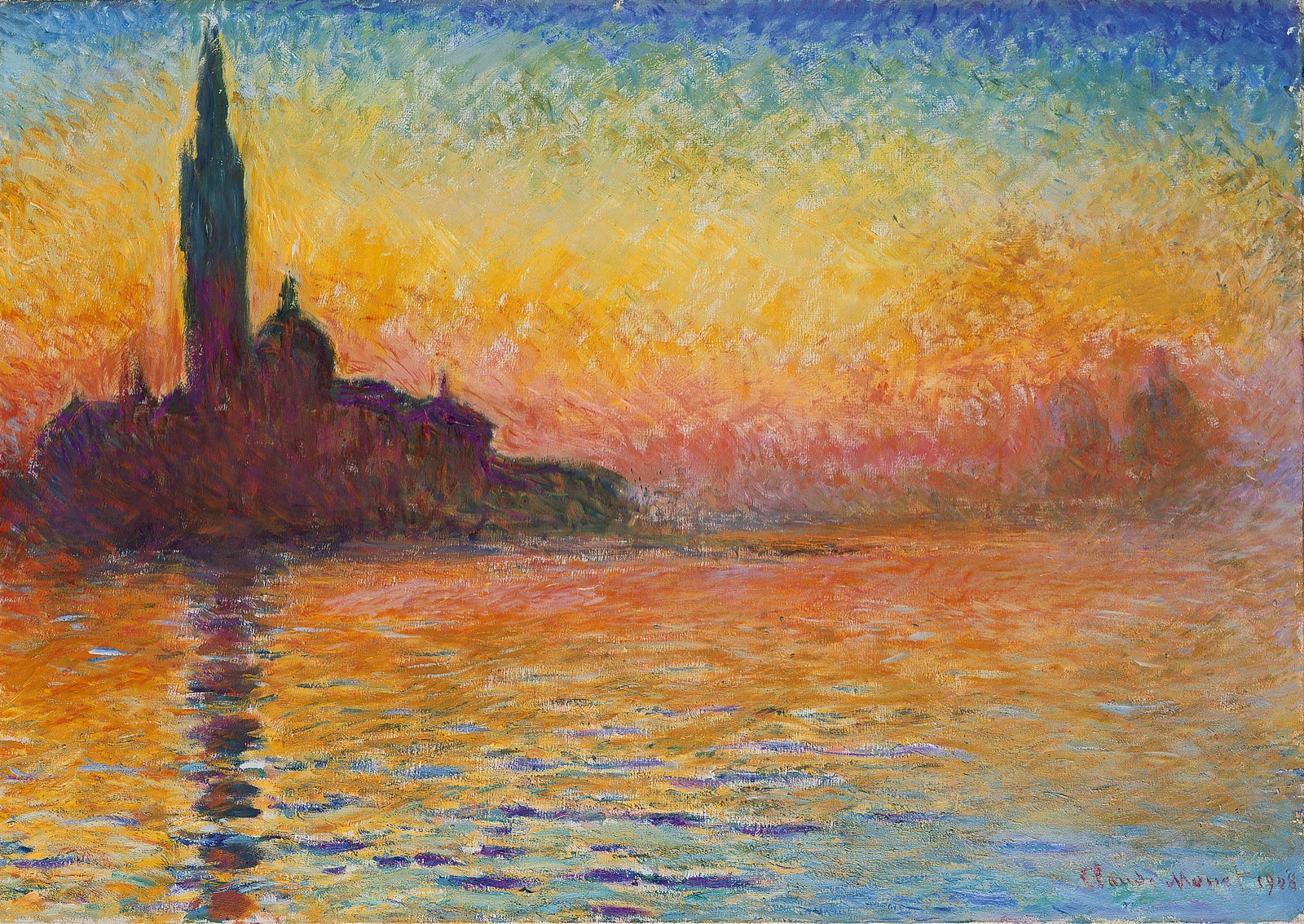 Claude Monet — San Giorgio Maggiore at Dusk, 1908